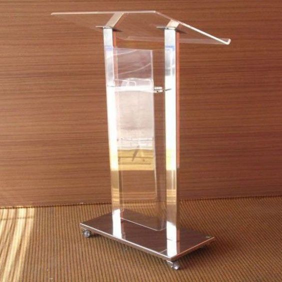 bục phát biểu bằng mica