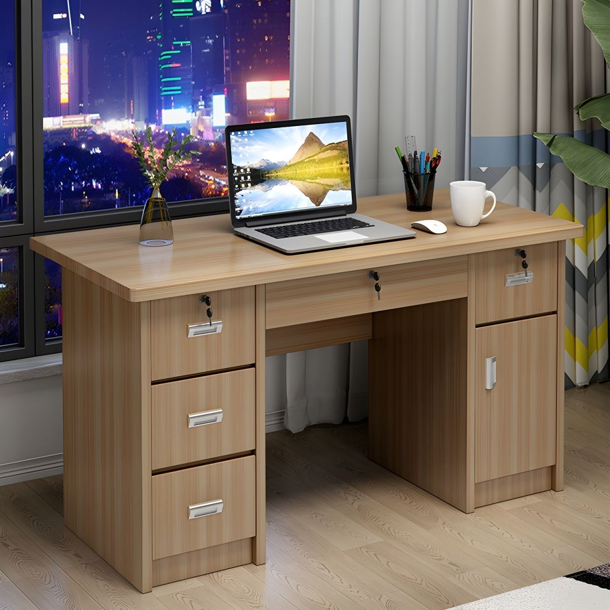 bàn gỗ để máy vi tính